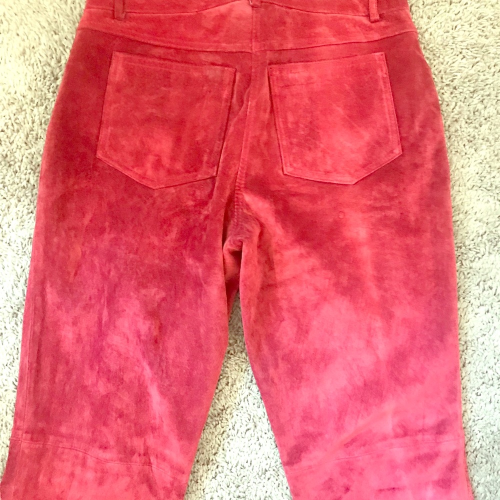 Red leather pants - Picture 2 of 2